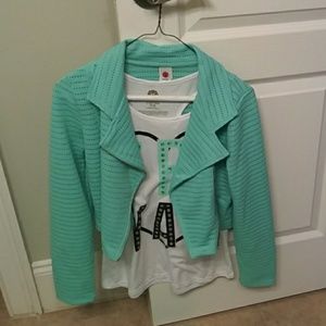 Total girl two piece tank top and jacket set